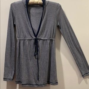 Splendid Blue & White Hoodie Shirt